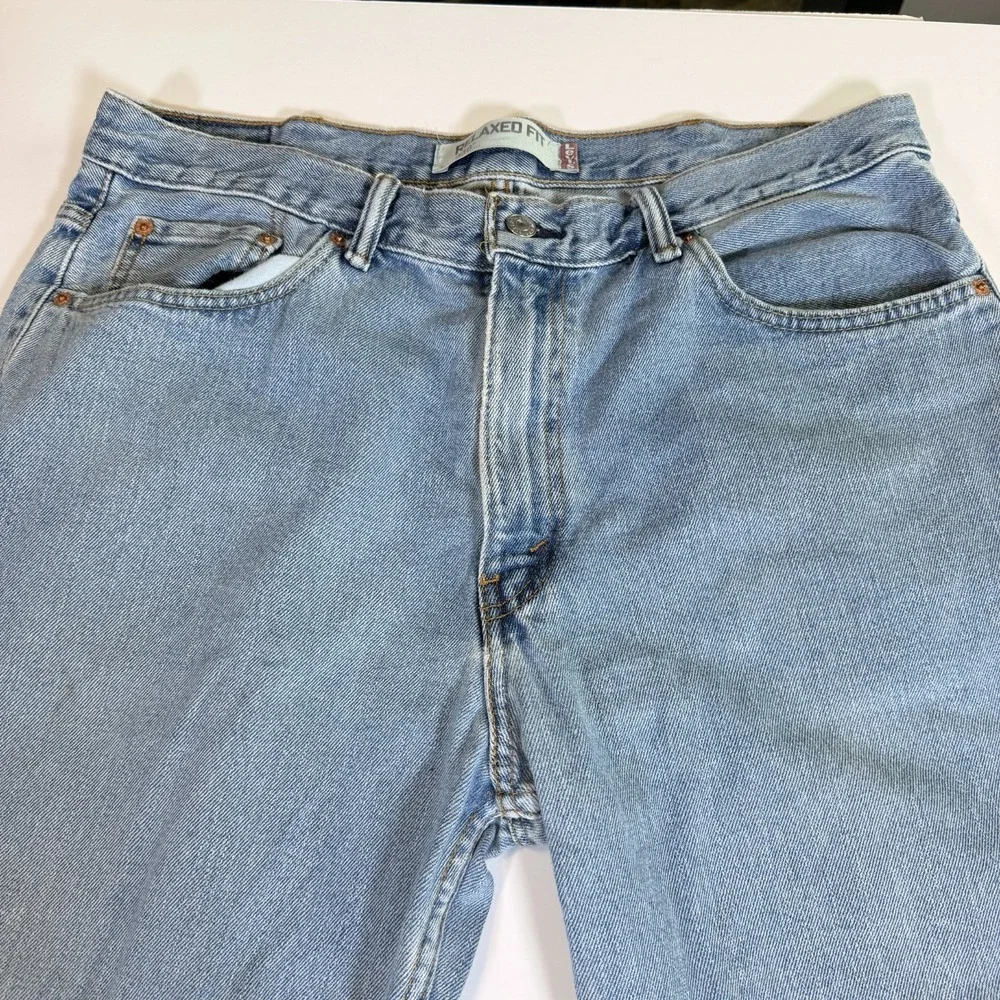 Levi's 550 Straight Jeans Mens 38x32 Blue Denim Medium Wash Casual Relaxed Fit